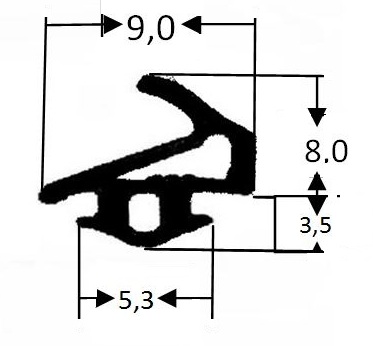 Schüco window gasket 224 924 TPE