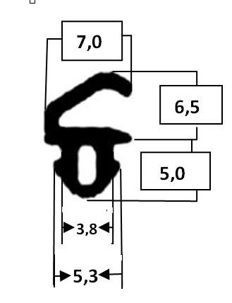 Schüco window sash seal 224 515 TPE