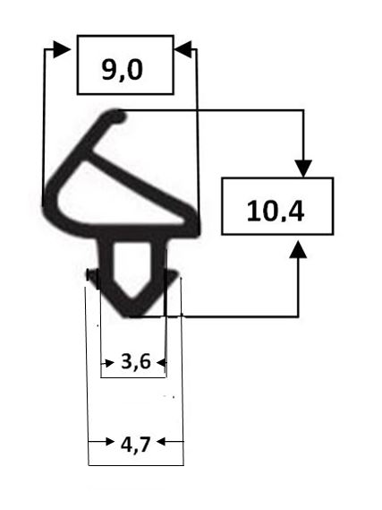 Weru window sash seal TPE 4242