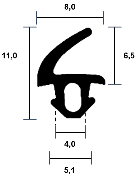 Roplasto window sash seal 0755 TPE