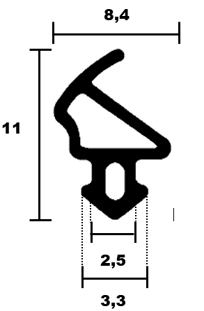 Schüco window hollow chamber gasket 1752 TPE