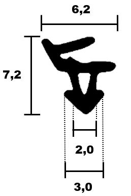 Rehau window seal 1726 TPE sash seal