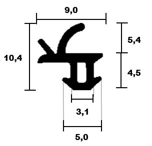 Roplasto window stop seal 0610 TPE