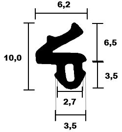 Gealan window lip seal 1725 TPE