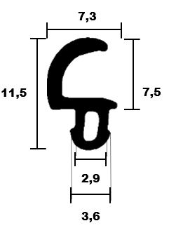 Window seal 1731 TPE stop seal