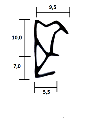 Wooden window seal H - 10 - Silicone