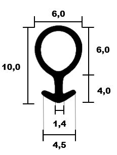 Brügmann window hose seal 2497 TPE