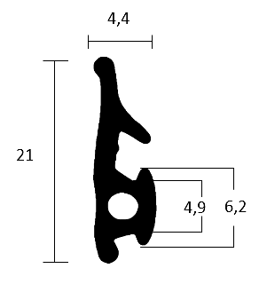 Window seal 1247 TPE - Frame seal