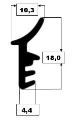 Wooden window seals TPE FR 8836