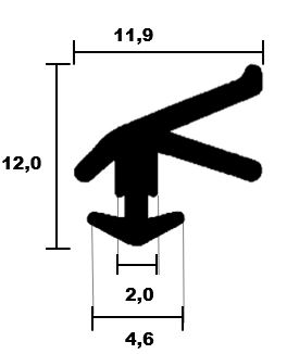 Kömmerling window lip seal 1769 TPE