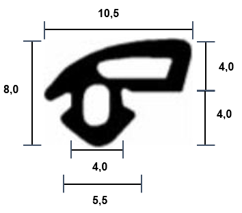 Window seal 2533 TPE - Frame seal