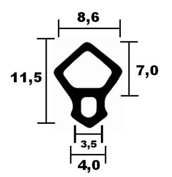 KBE window sash seal 9252 TPE