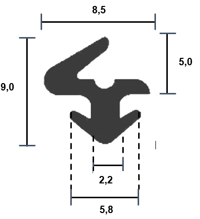 Veka window sash seal 0513 TPE