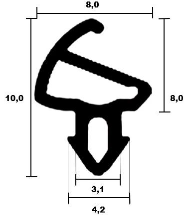 Kömmerling hollow chamber gasket K-1000 TPE