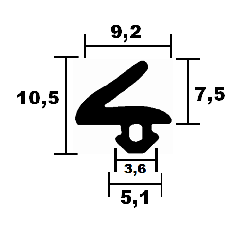 KBE Window - Lip seal 1711 TPE