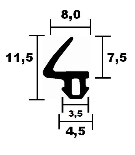 Window seal 1261 TPE stop seal