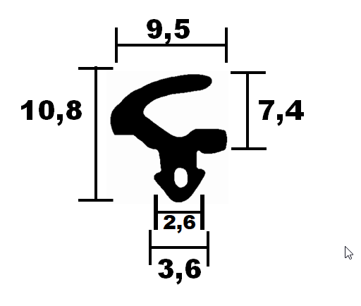 Weru lip seal 1736 TPE