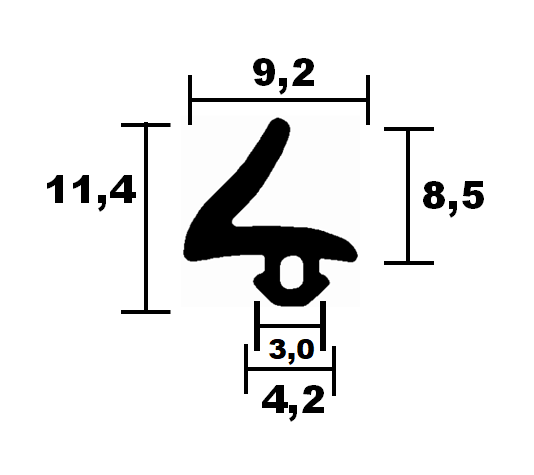 Window seal 1246 TPE - Lip seal