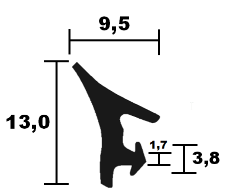 KBE - Window 1238 TPE - Frame gasket