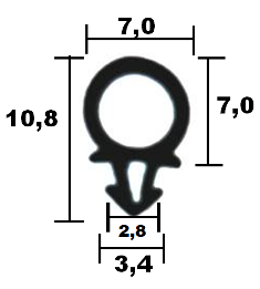 Window gaskets 2531 - A TPE - Round gasket