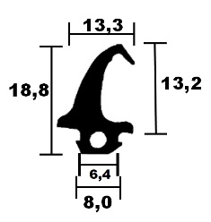 Roplasto window frame seal 1124- A TPE