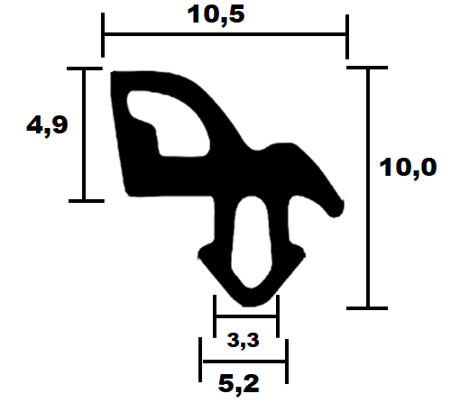 Aluplast window frame seal A 1000 TPE