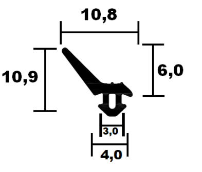 Weru window stop seal 1704 TPE