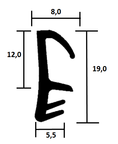 Wooden window seals TPE FR 002