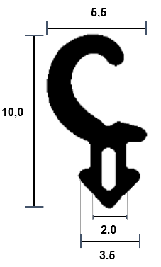 Rehau window sash seal 0068 TPE