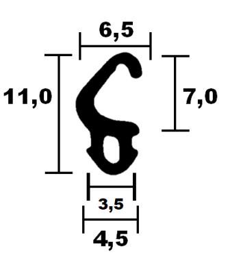 Thyssen window sash seal 7271 TPE