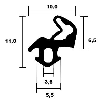 Schüco window frame gasket 5978 TPE