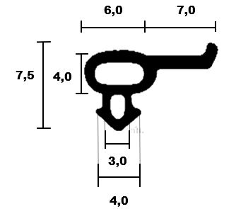 Schüco window frame - seal 6588 TPE