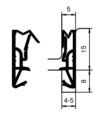 Wooden window seal H - 15 - Silicone