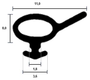 Rehau window frame seal 2811 TPE