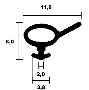 Rehau window frame seal 2811 TPE