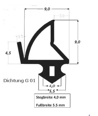 Window seals - Universal made of silicone GO1