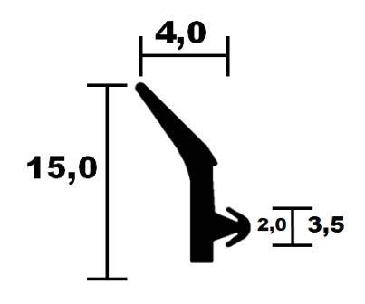 Window frame seal 0496 TPE