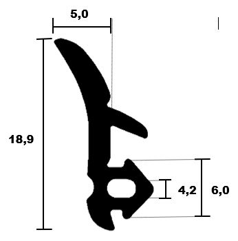 Veka window frame seal 0357 TPE