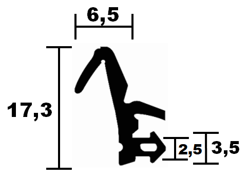 Schüco window frame gasket 9358 TPE