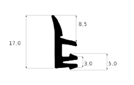 Schüco window frame gasket 0167 TPE