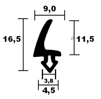 Roplasto window frame seal 7831 TPE