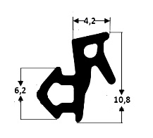 Veka window sealing profile 45530 TPE