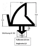 Window seals - Universal made of silicone KO2_second