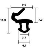 KBE window lip seal 8747 TPE