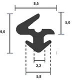 Veka window sash seal 0513 TPE