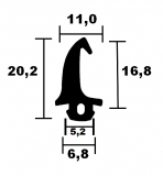 Roplasto window frame seal 1124 TPE