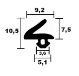 KBE Window - Lip seal 1711 TPE