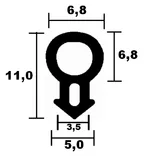 Window seal 2531 TPE - Hose seal