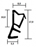 Wooden window seal TPE FR 0022