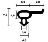 Schüco window frame - seal 6588 TPE